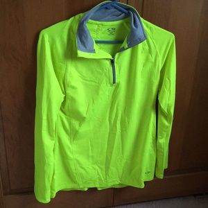 Champion Neon Yellow Long Sleeve Quarter Zip